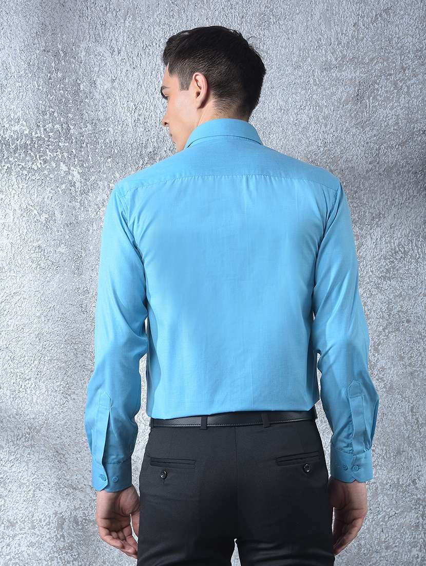 men solid long sleeve slim fit formal shirt - 22088189 - Standard Image - 4