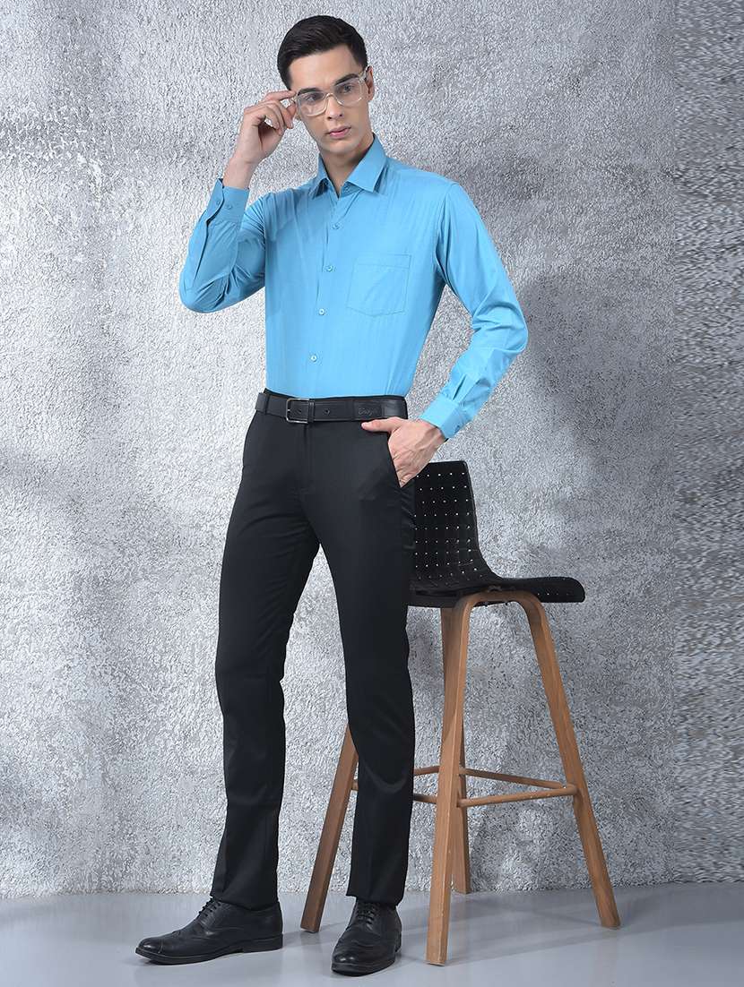 men solid long sleeve slim fit formal shirt - 22088189 - Standard Image - 6