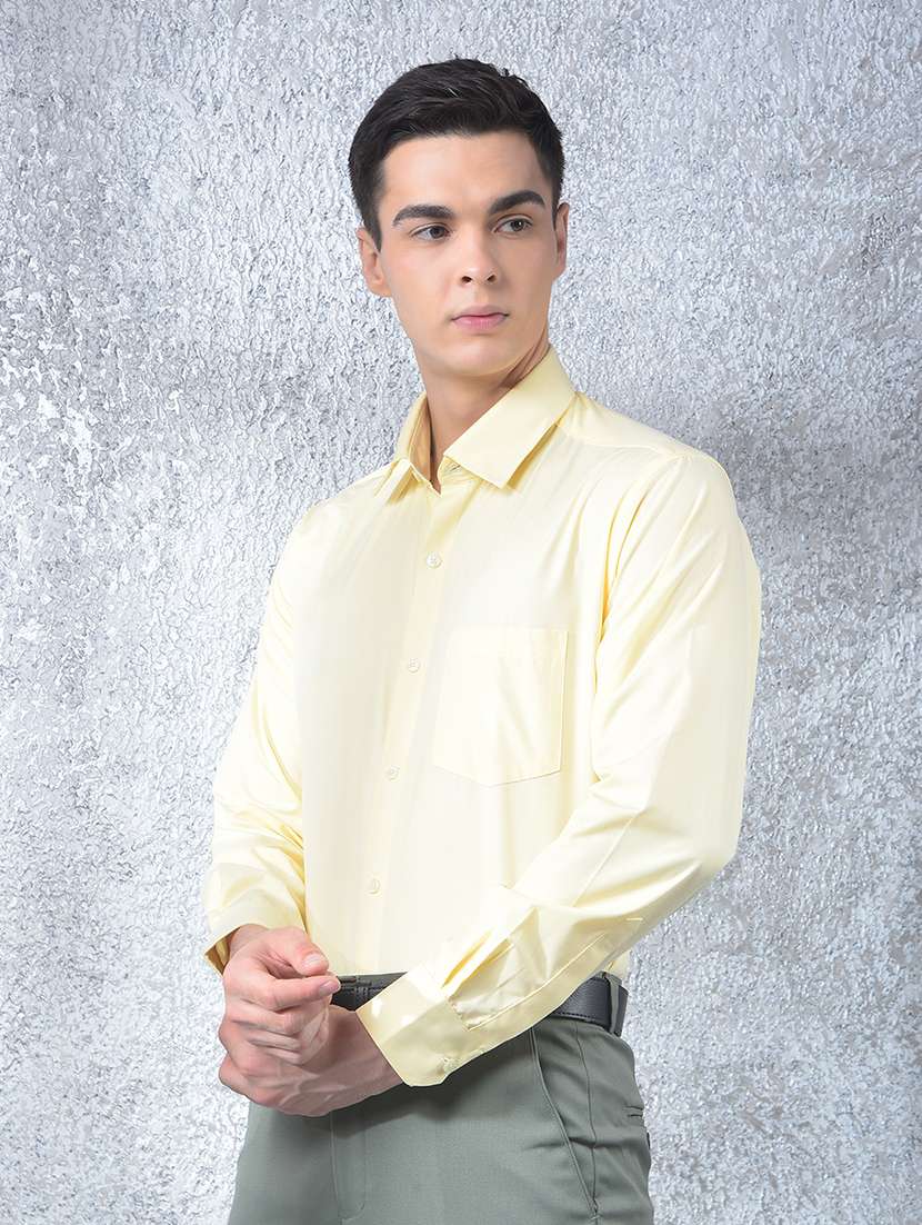 men solid long sleeve slim fit formal shirt - 22088190 -  Standard Image - 1