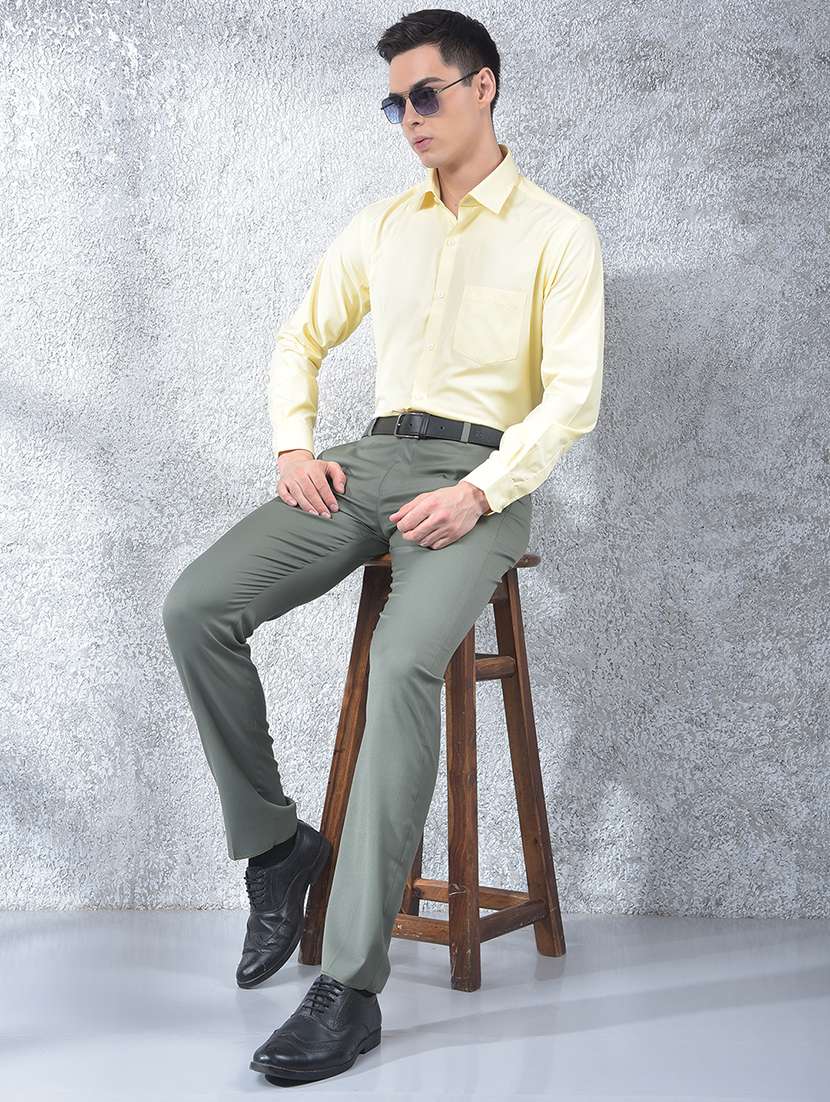 men solid long sleeve slim fit formal shirt - 22088190 - Standard Image - 6