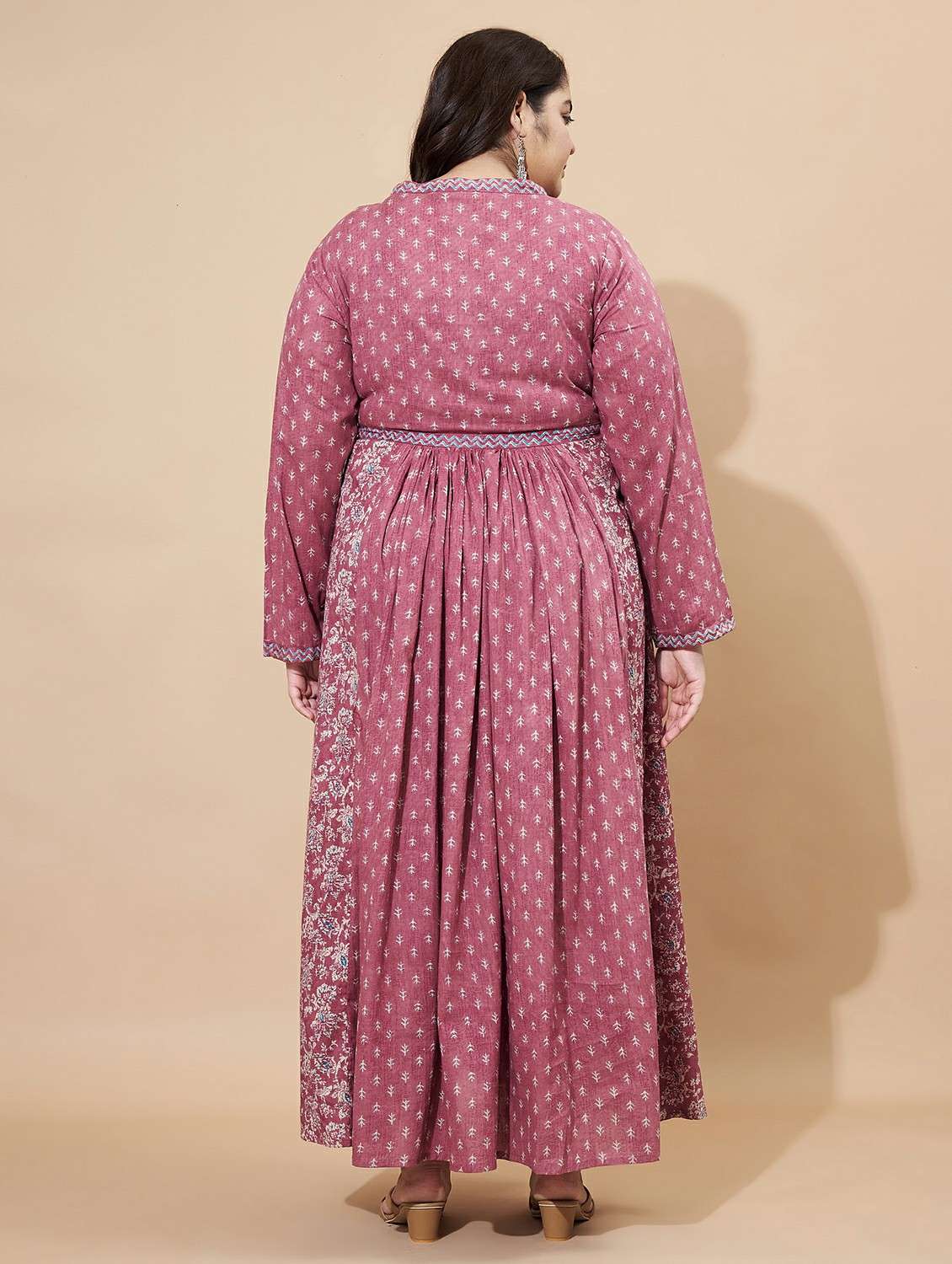 women printed long sleeve anarkali kurta - 22088198 -  Standard Image - 4