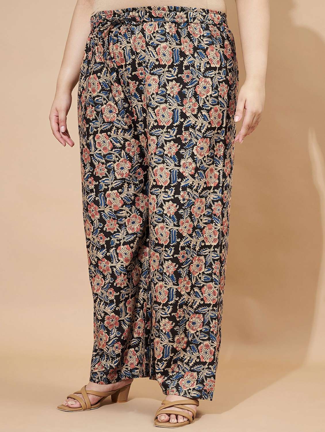 women plus size long sleeve kurta palazzo with dupatta set - 22088203 -  Standard Image - 4