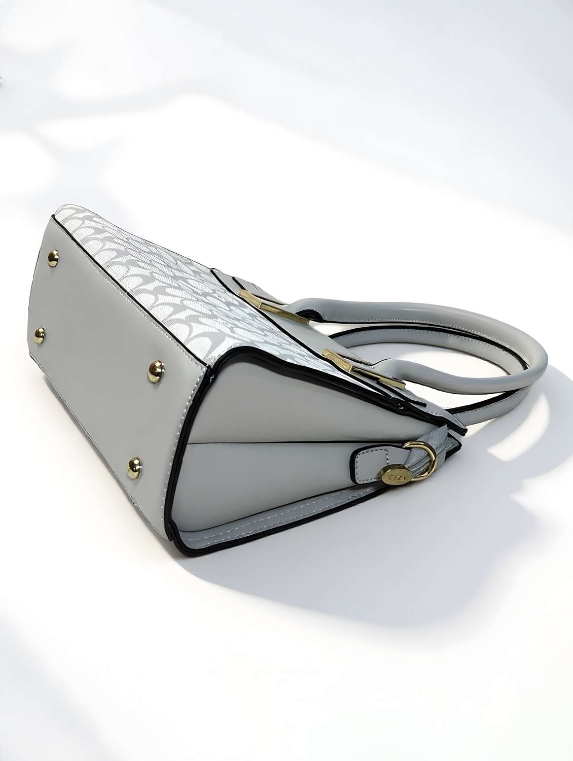 grey leatherette (pu) handbag - 22088252 - Standard Image - 4