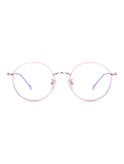 round spectacle frame with blue light protection