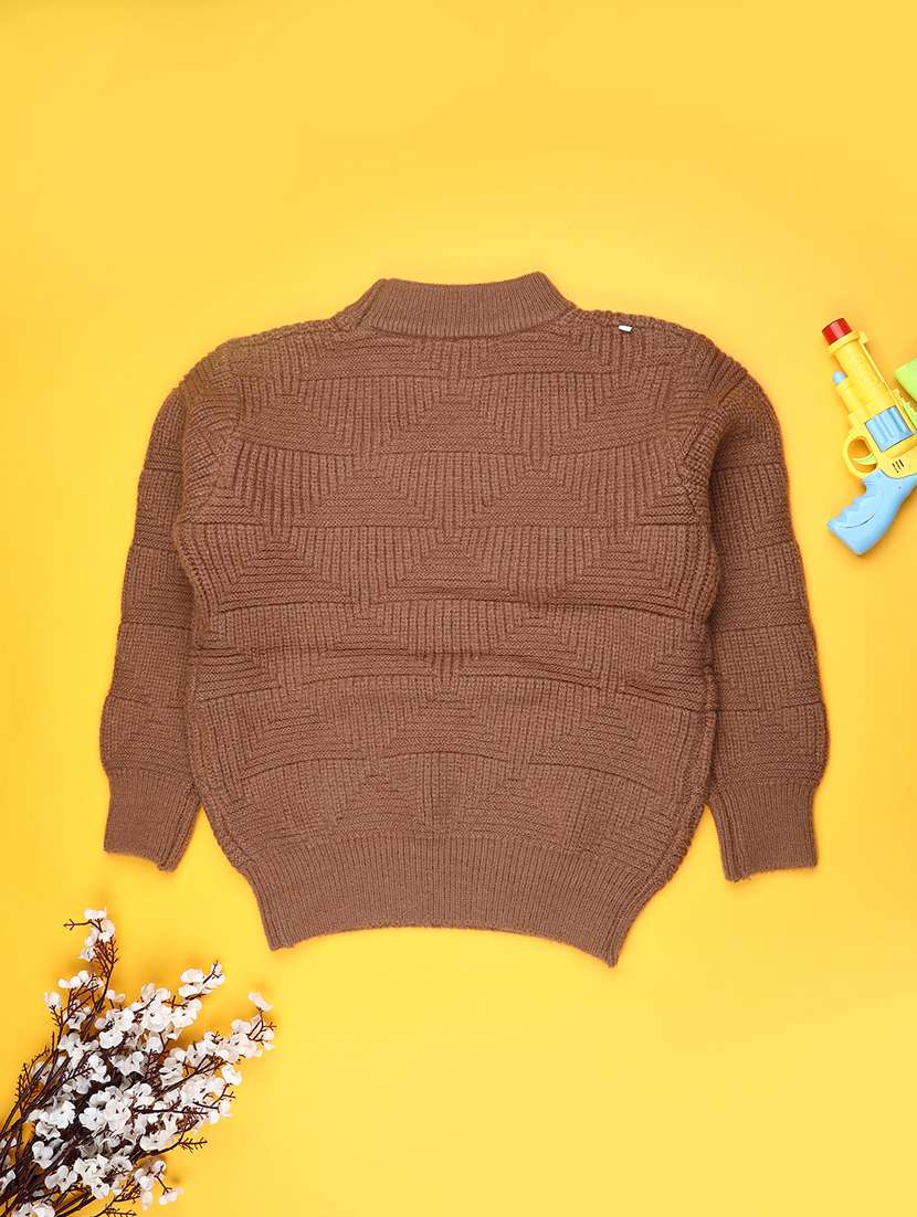 boys self design long sleeve sweater - 22088316 -  Standard Image - 1