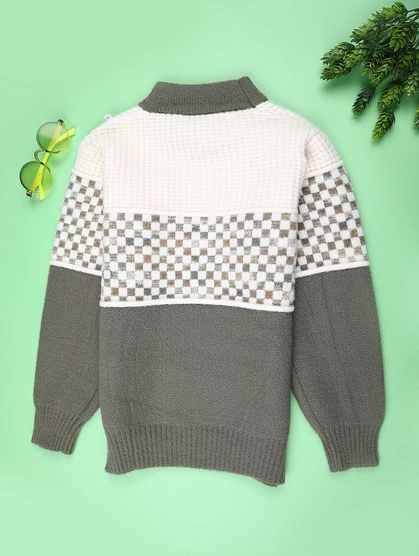 boys color blocked long sleeve sweater - 22088322 -  Standard Image - 1