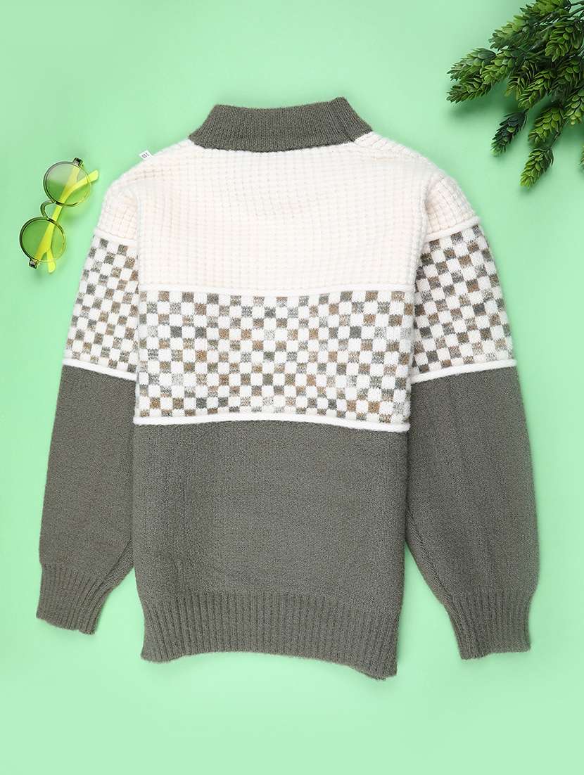 boys color blocked long sleeve sweater - 22088323 -  Standard Image - 1