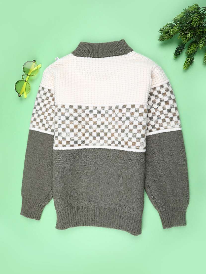 boys color blocked long sleeve sweater - 22088324 -  Standard Image - 1