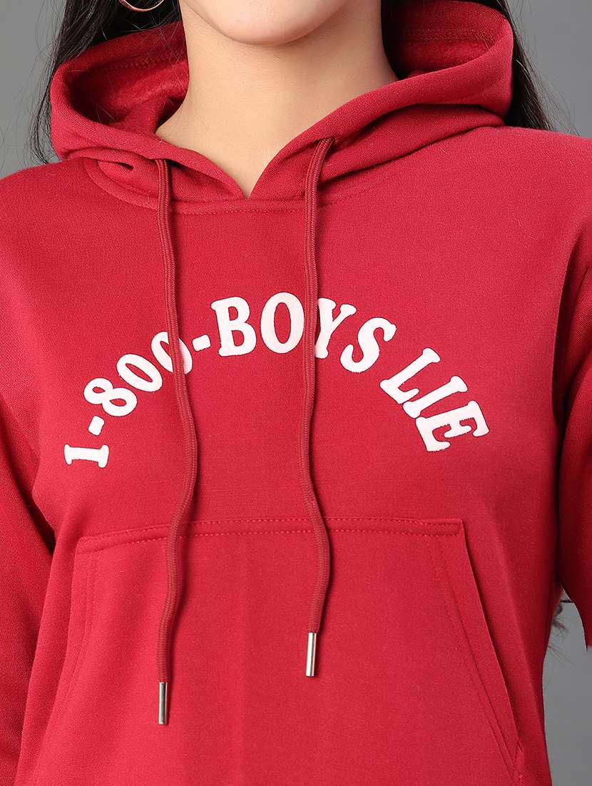 women printed long sleeve hooded sweatshirt - 22088382 -  Standard Image - 4