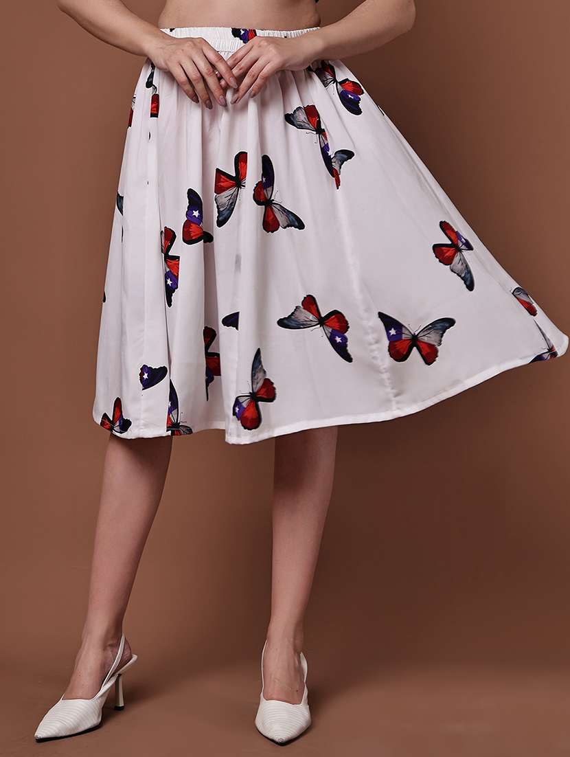 women printed high rise flared skirt - 22088457 - Zoom Image - 0