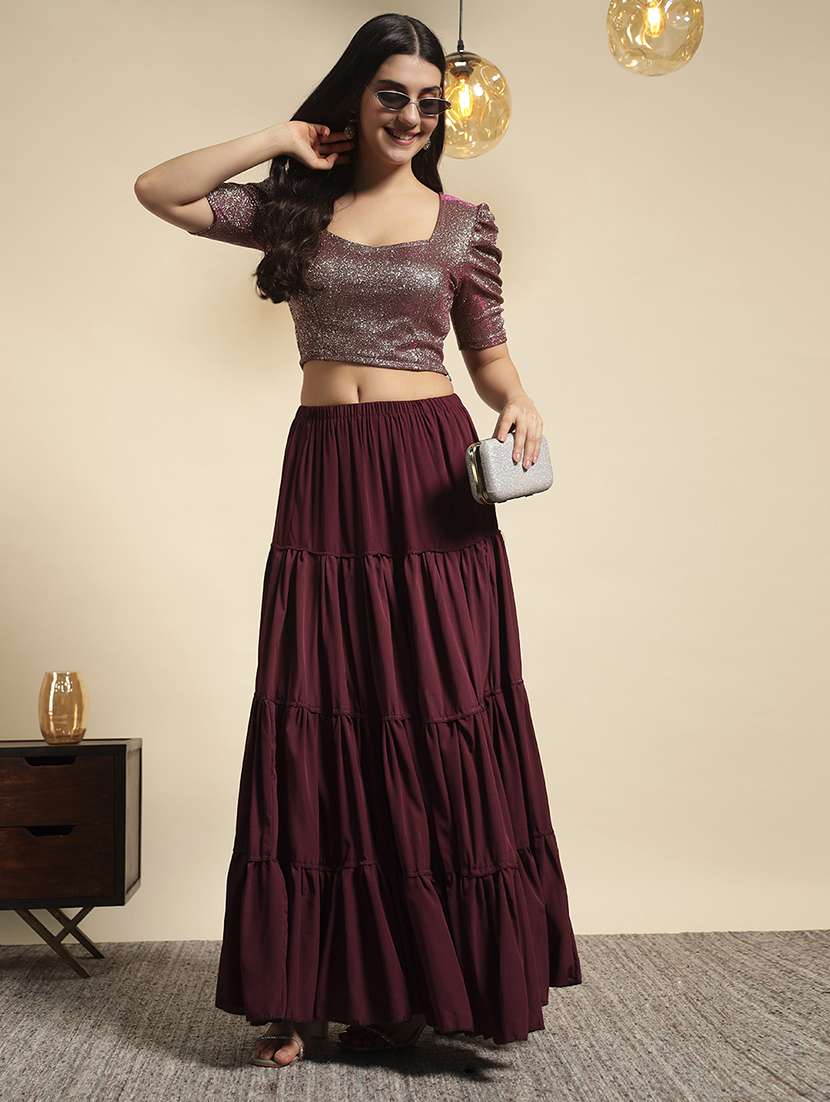 women self design puff sleeve stitched blouse - 22088467 -  Standard Image - 6