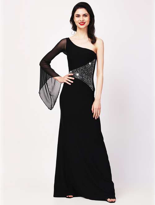 black viscose bodycon dress - 22088468 -  Standard Image - 0