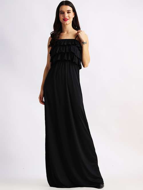 women self designed shoulder strap a-line dress - 22088475 -  Standard Image - 0