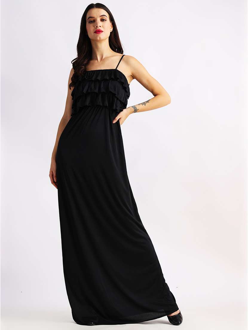 women self designed shoulder strap a-line dress - 22088475 -  Standard Image - 1