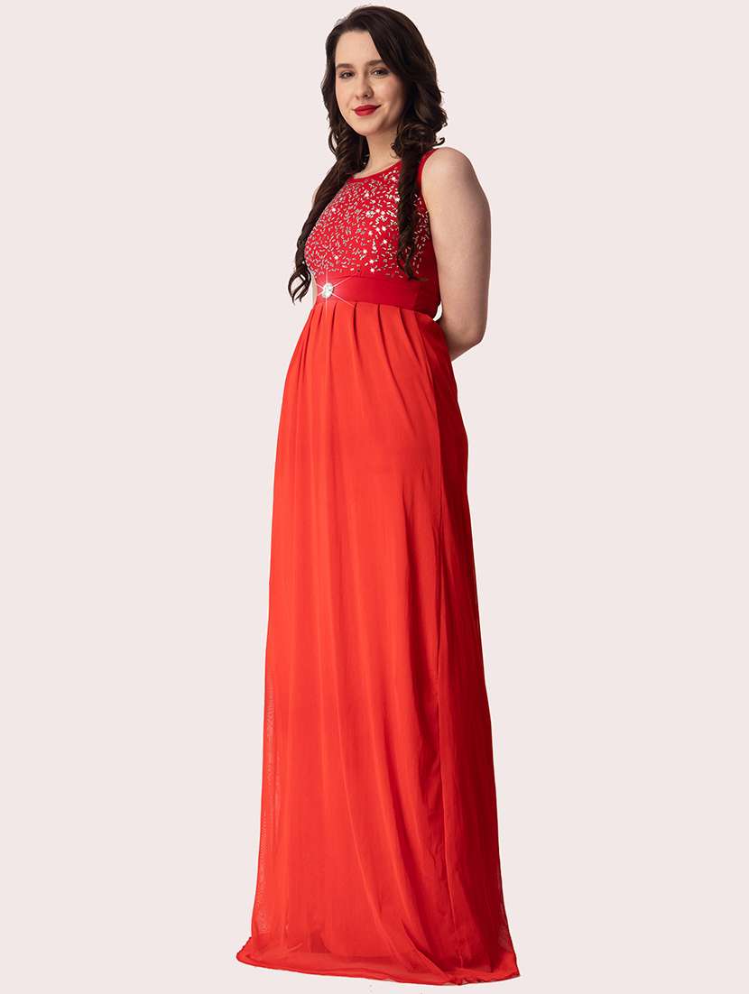 women emebllished sleeveless a-line dress - 22088487 -  Standard Image - 1