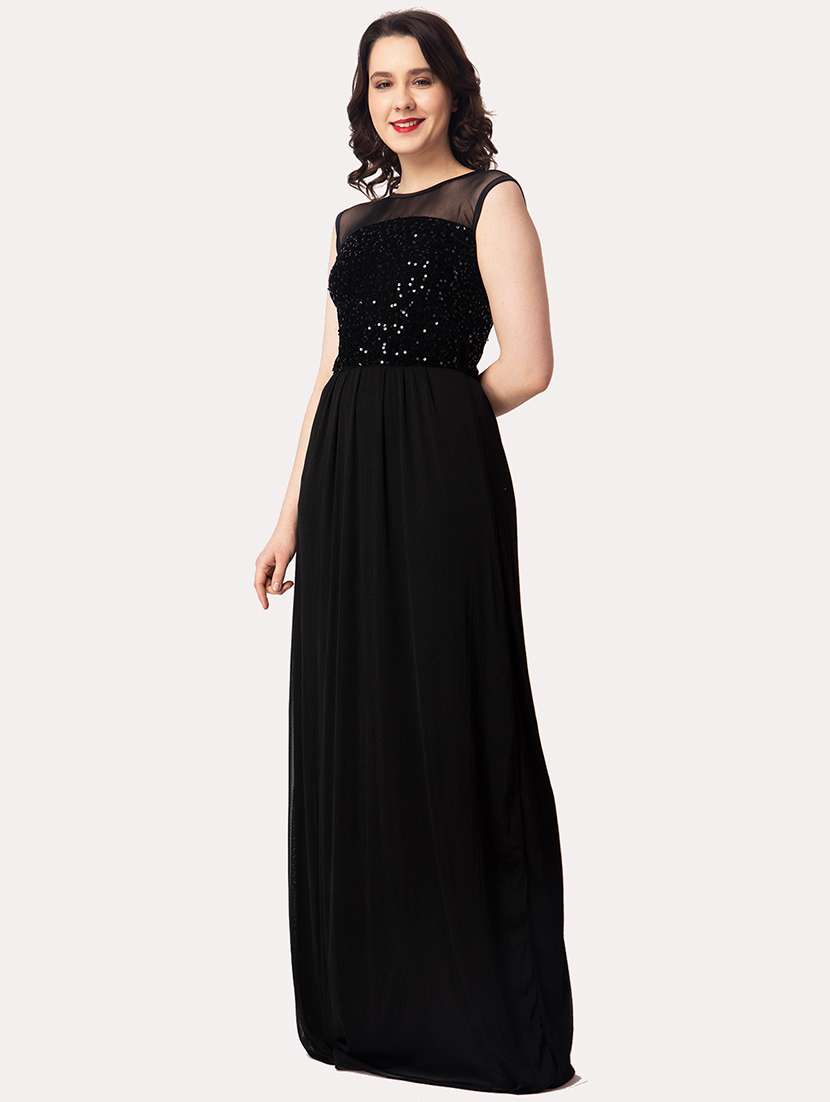 women emebllished round neck sleeveless a-line dress - 22088488 -  Standard Image - 1