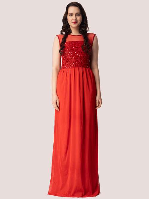 women emebllished round neck sleeveless a-line dress - 22088489 - Standard Image - 0