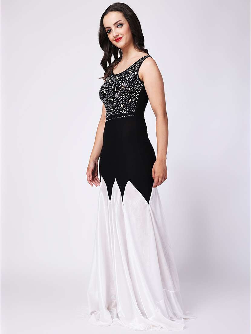 women embellished round neck sleeveless dress - 22088495 - Standard Image - 1