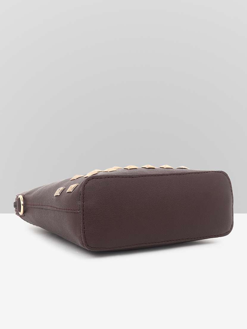 women brown leatherette sling bag - 22088508 - Standard Image - 4