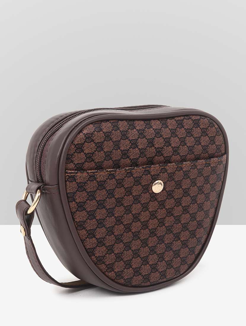 brown leatherette (pu) sling bag - 22088512 - Standard Image - 4