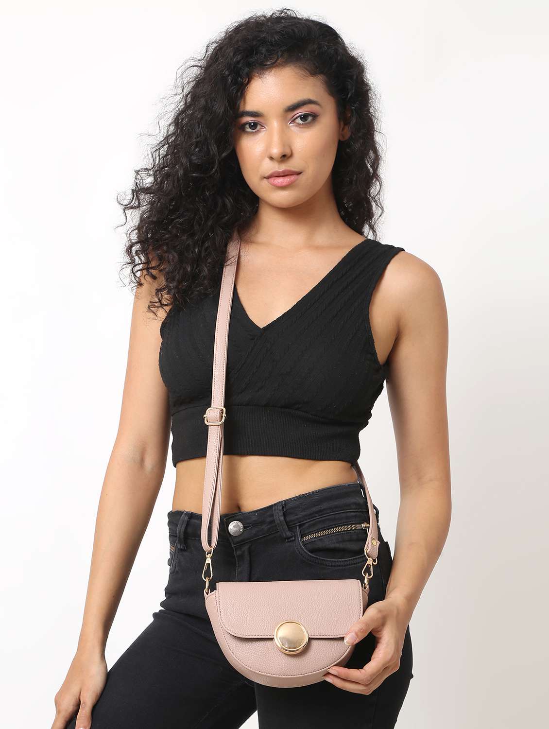 women leatherette sling bag - 22088517 - Standard Image - 1