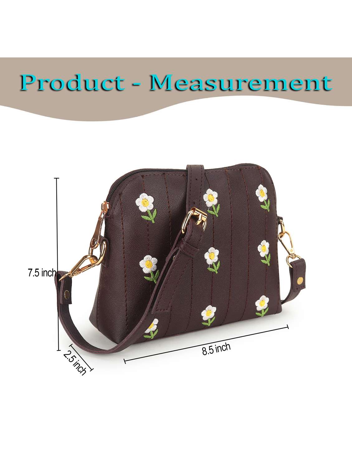 women embroidered leatherette sling bag - 22088526 - Standard Image - 4