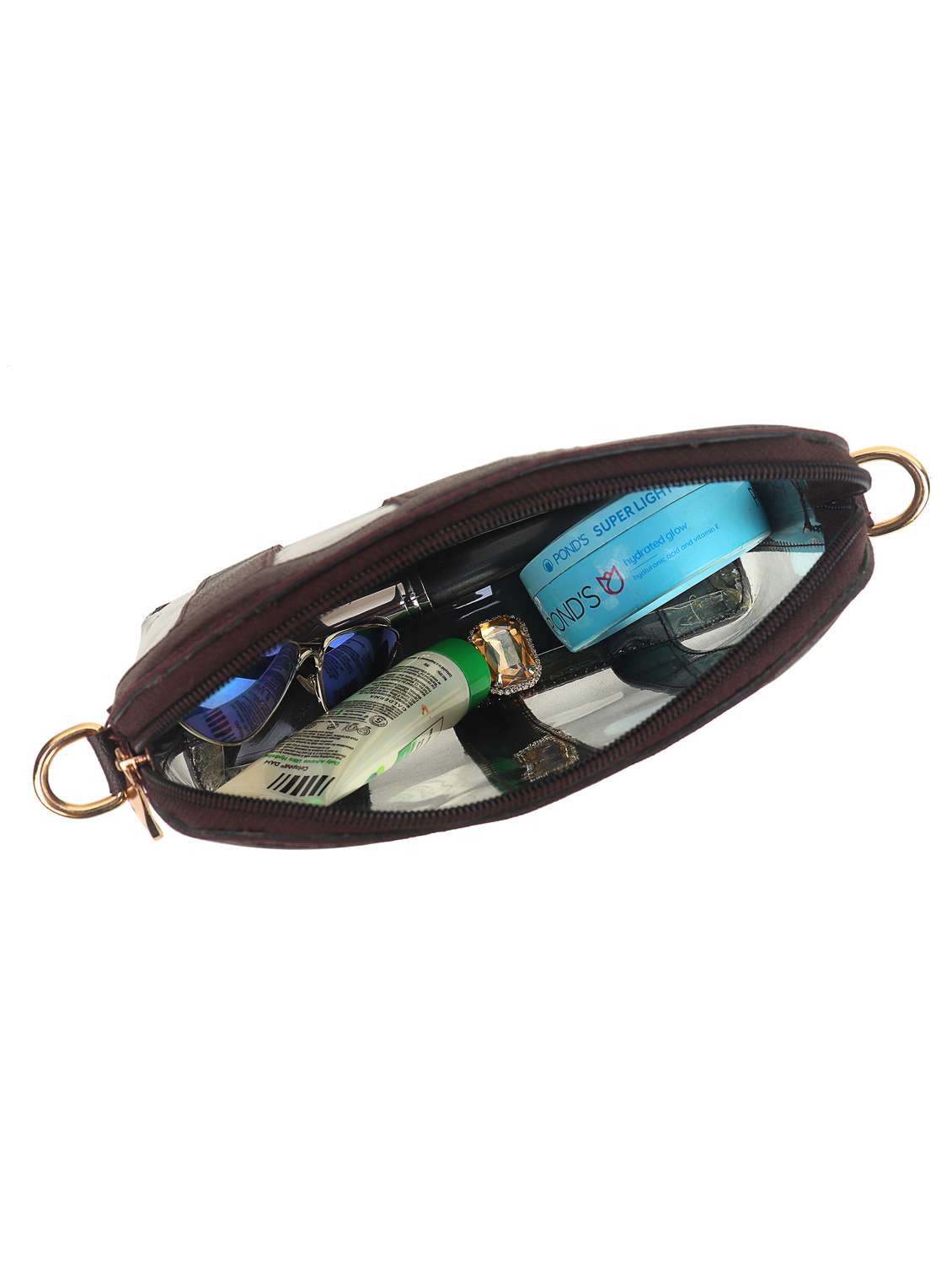 women striped leatherette sling bag - 22088533 - Standard Image - 4