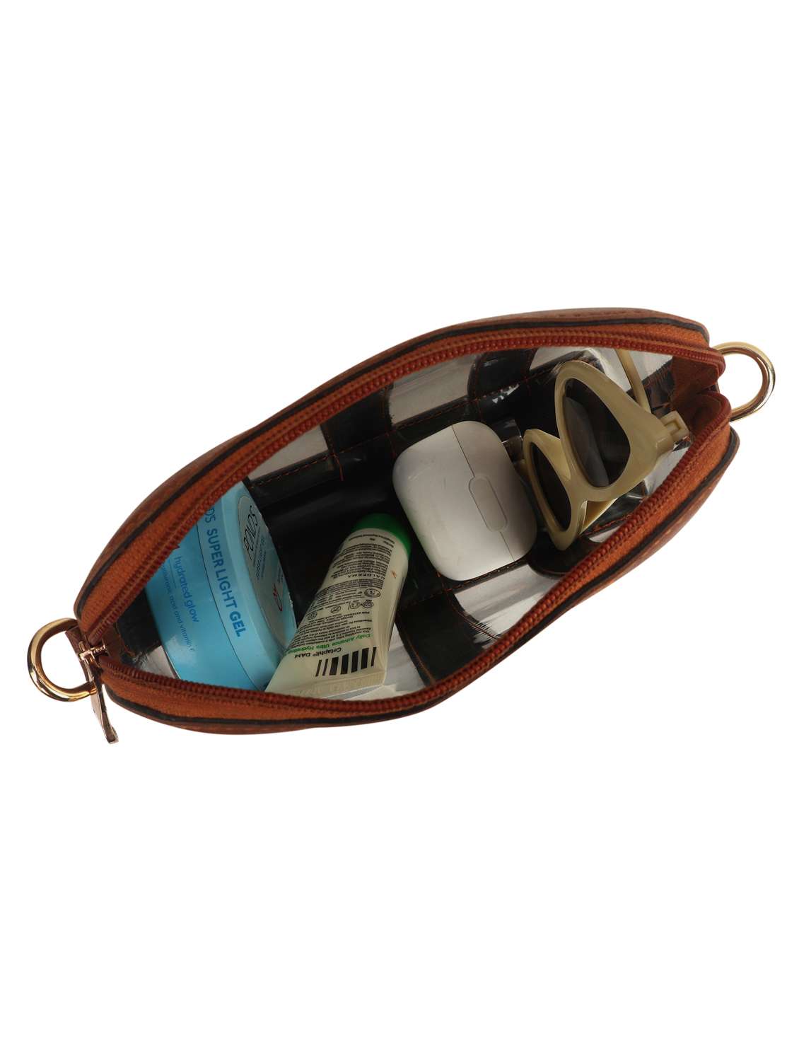 women striped leatherette sling bag - 22088536 - Standard Image - 4