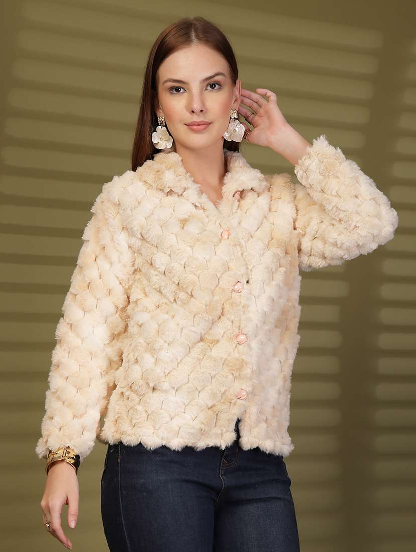 women self designed long sleeve cardigan - 22088545 -  Standard Image - 1