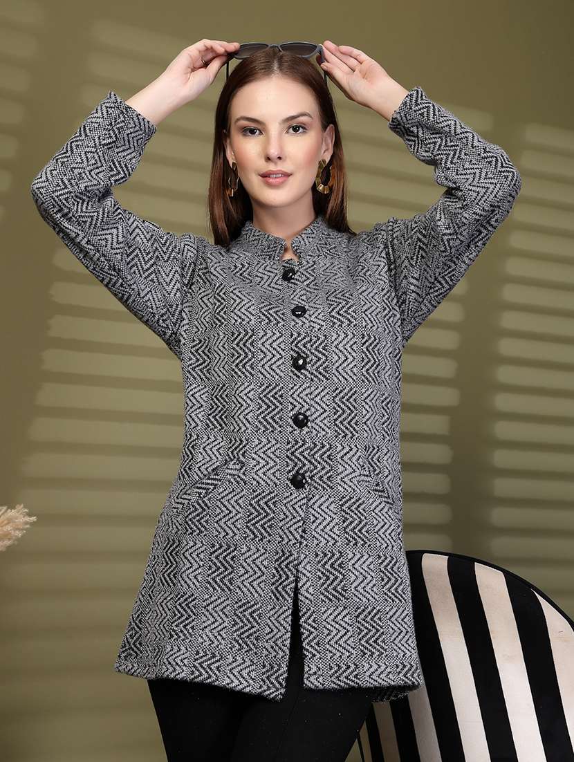 women self designed long sleeve cardigan - 22088551 - Zoom Image - 0
