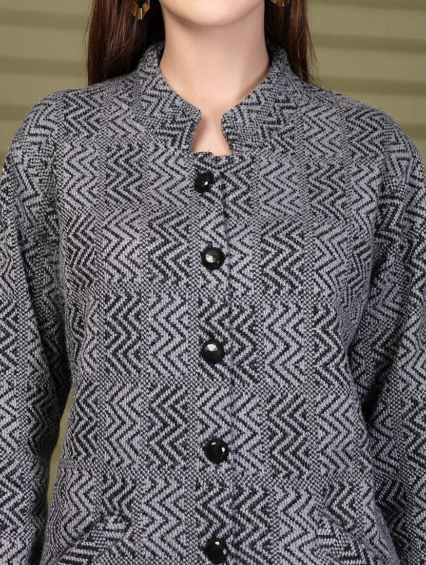 women self designed long sleeve cardigan - 22088551 - Standard Image - 4