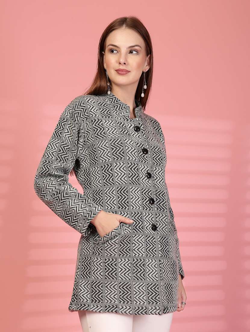 women self designed long sleeve cardigan - 22088552 - Standard Image - 1