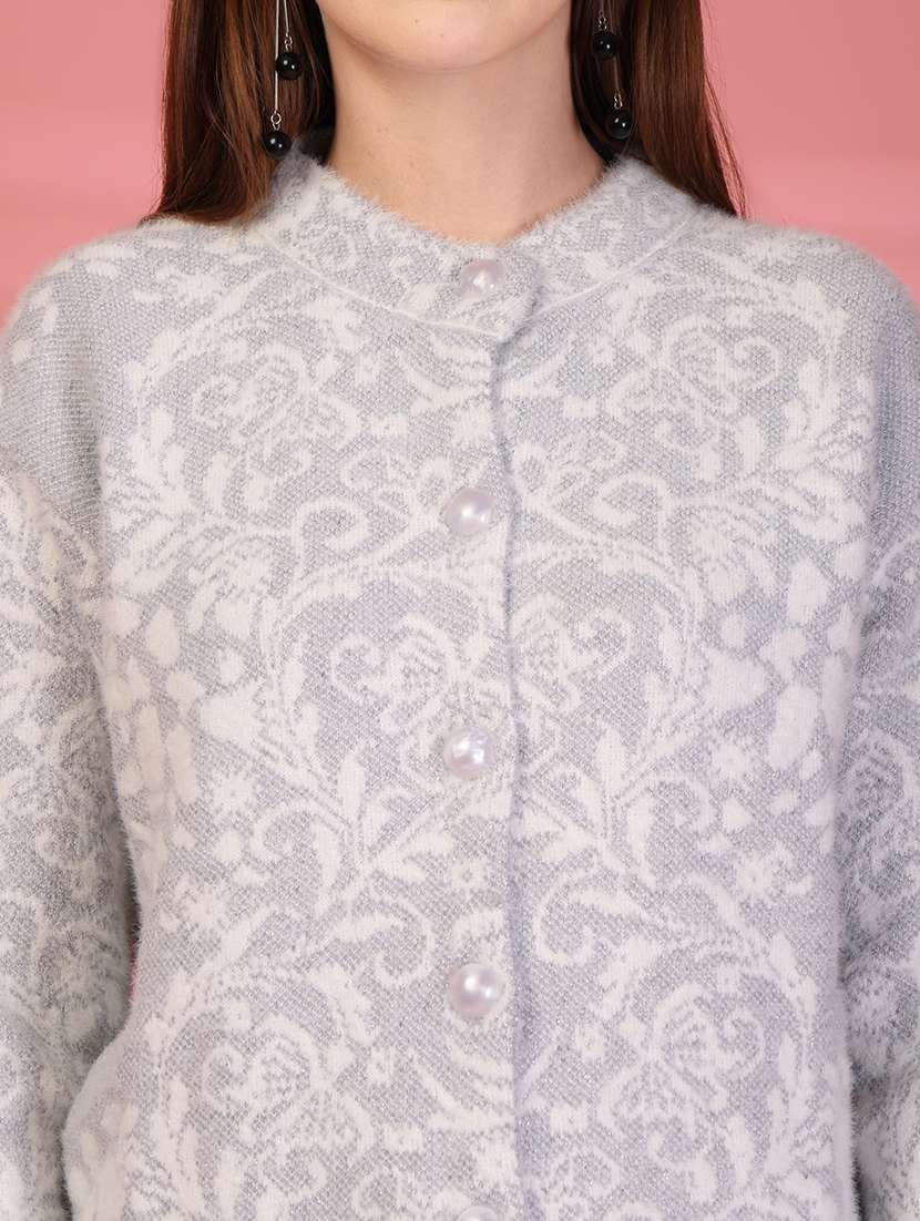 women self designed long sleeve cardigan - 22088556 - Standard Image - 4