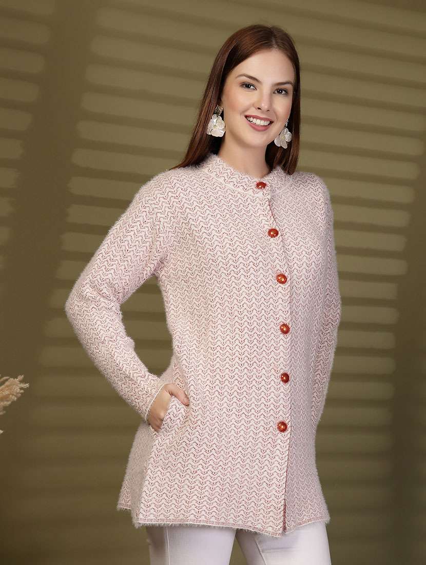 women self designed long sleeve cardigan - 22088571 -  Standard Image - 1