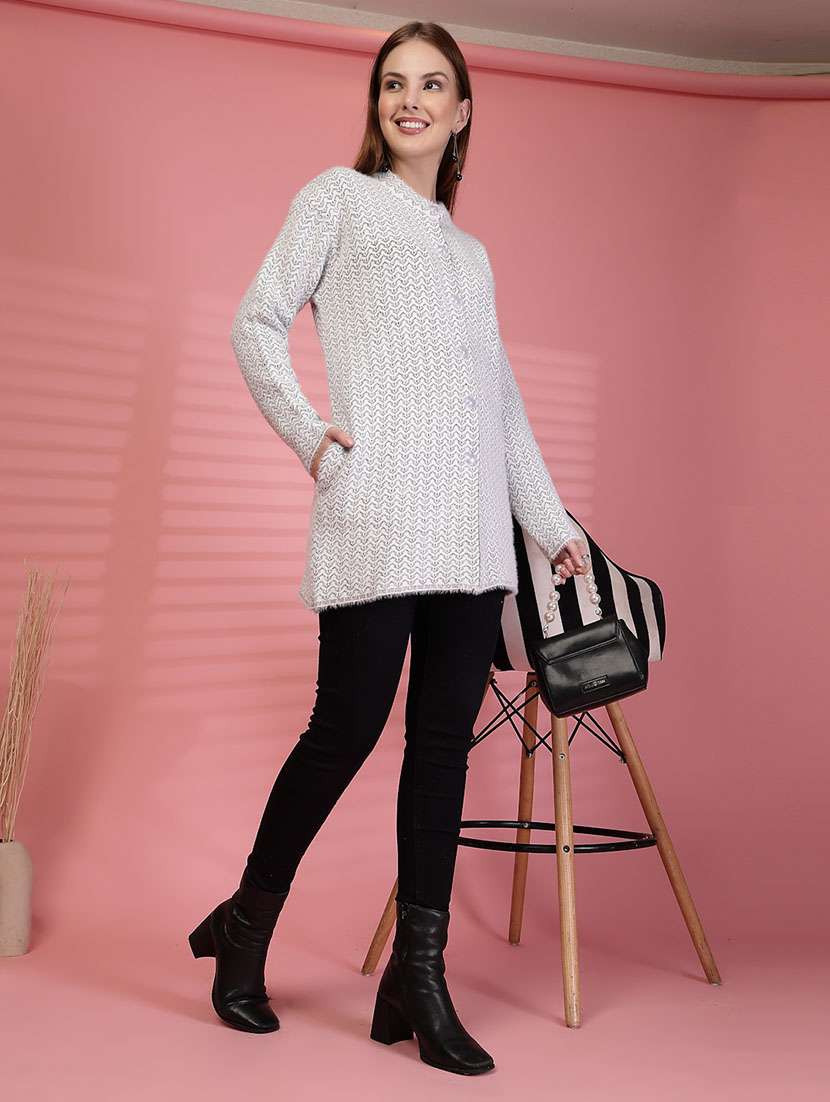 women self designed long sleeve cardigan - 22088572 - Standard Image - 4