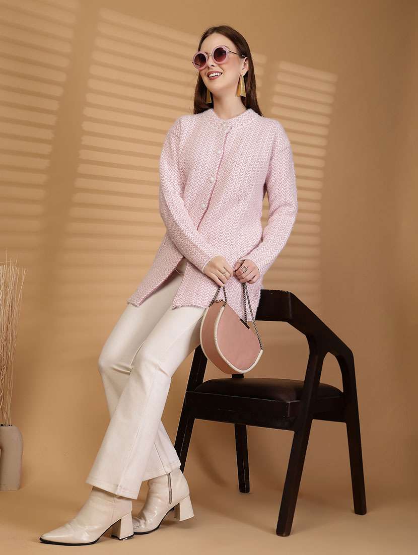 women self designed long sleeve cardigan - 22088573 - Standard Image - 4
