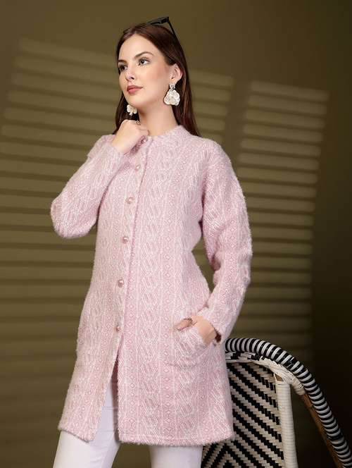 women self designed long sleeve cardigan - 22088579 -  Standard Image - 0