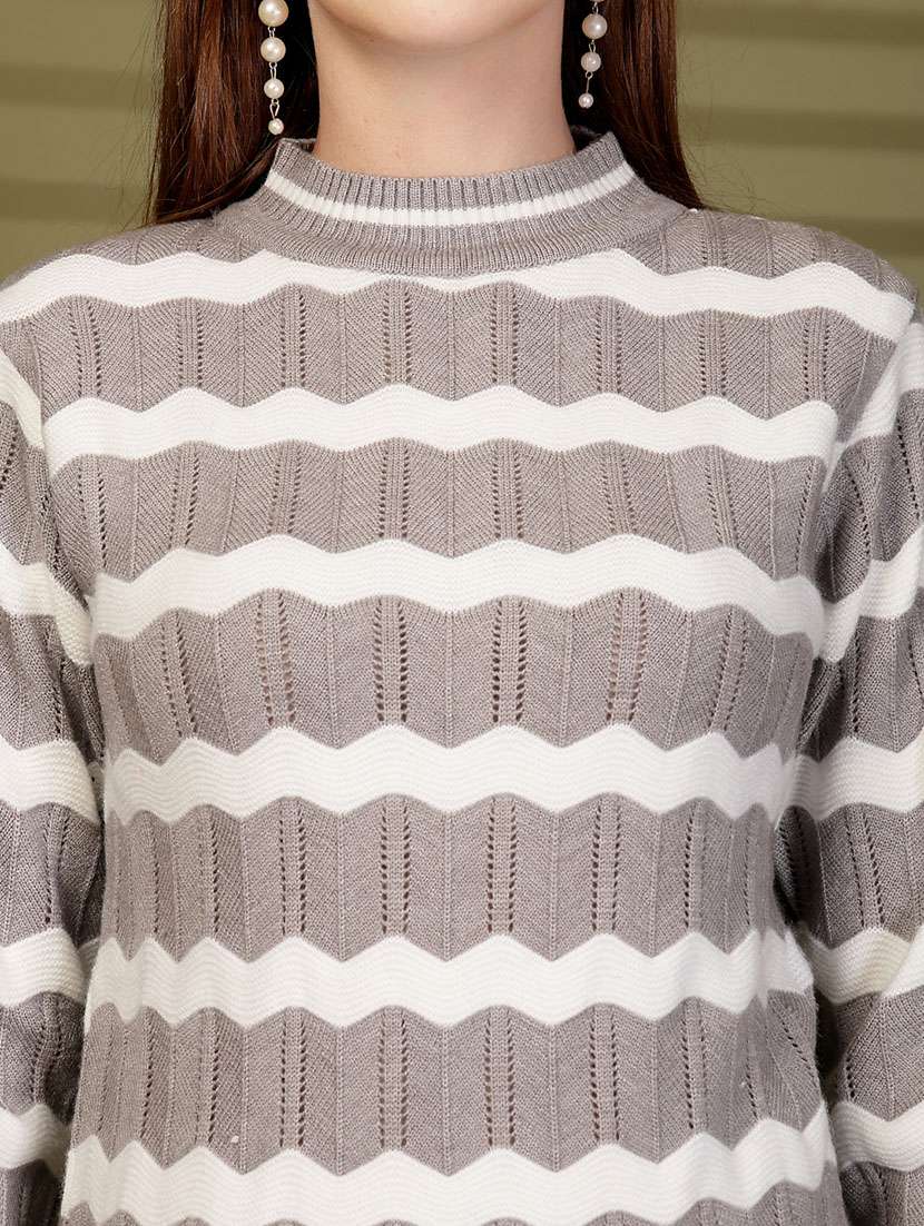 women self designed long sleeve pullover - 22088586 -  Standard Image - 4