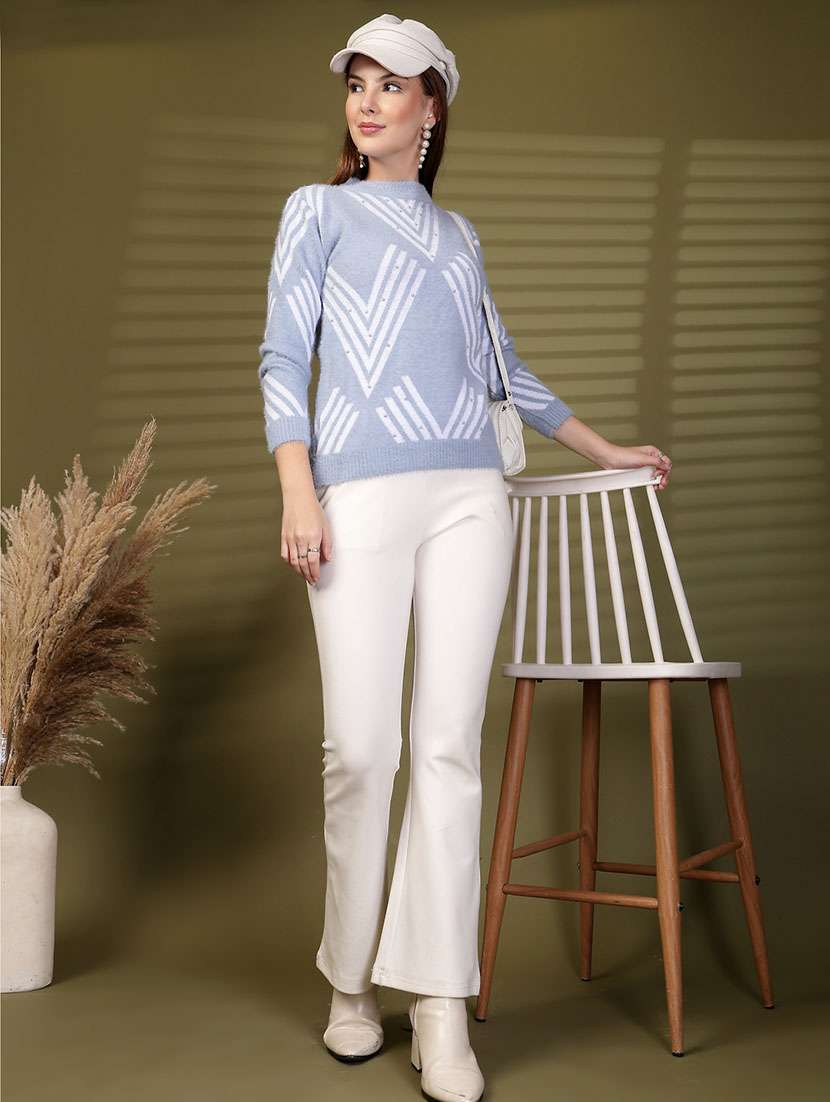 women self designed long sleeve pullover - 22088589 -  Standard Image - 4