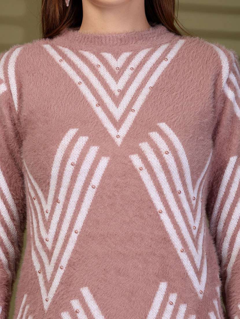 women self designed long sleeve pullover - 22088590 -  Standard Image - 4