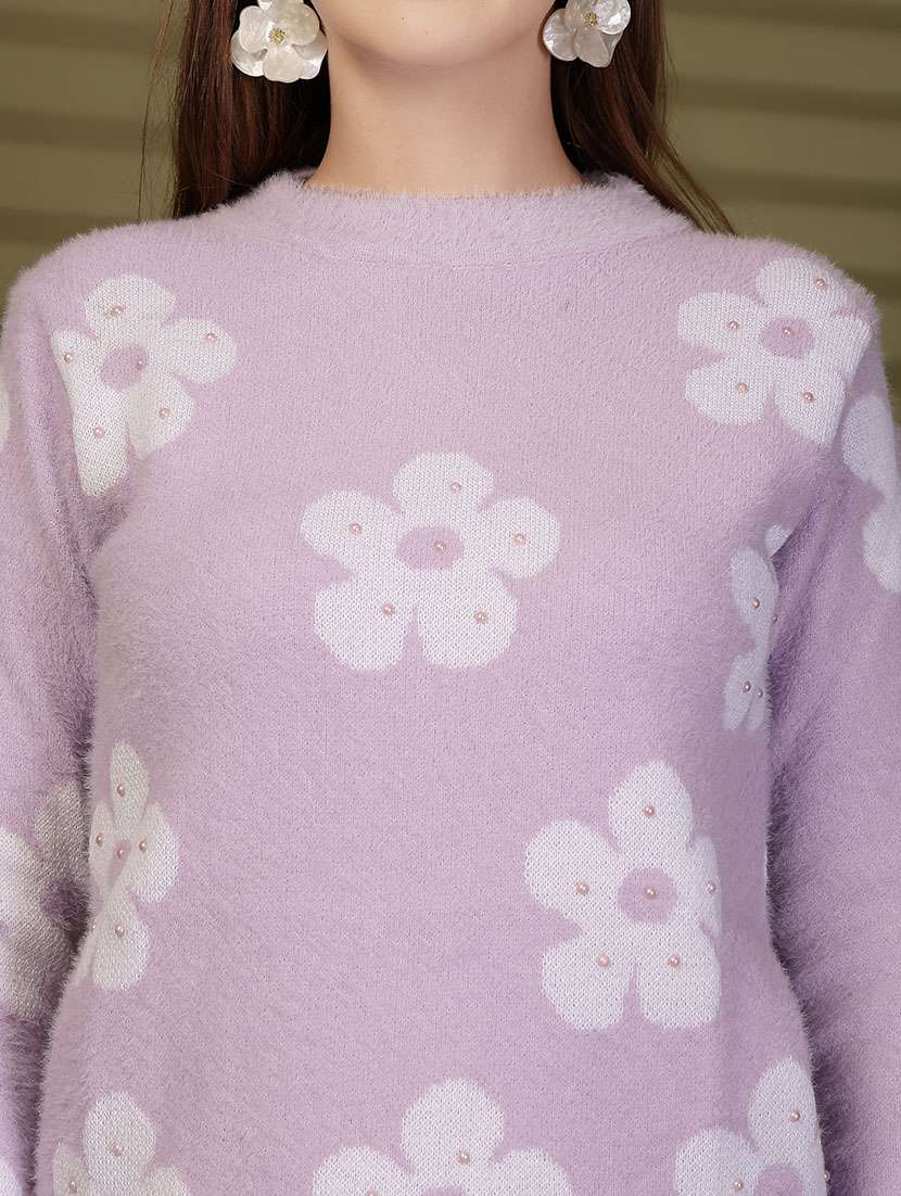 women self designed long sleeve pullover - 22088601 -  Standard Image - 4