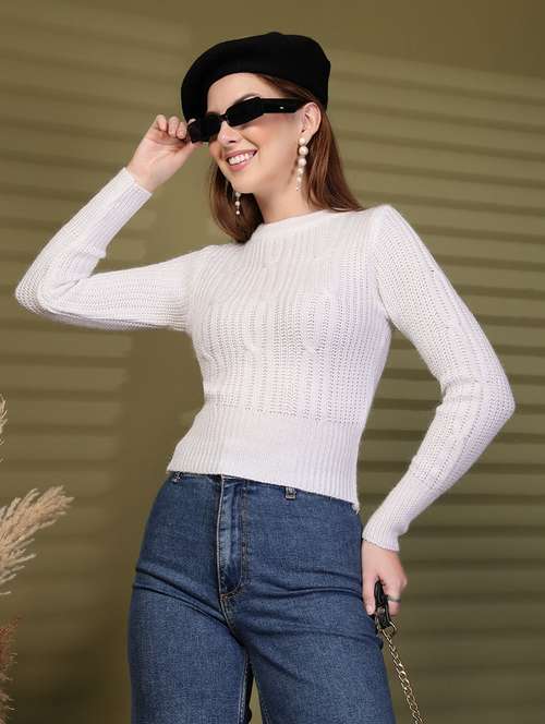 women self designed long sleeve pullover - 22088606 - Standard Image - 0