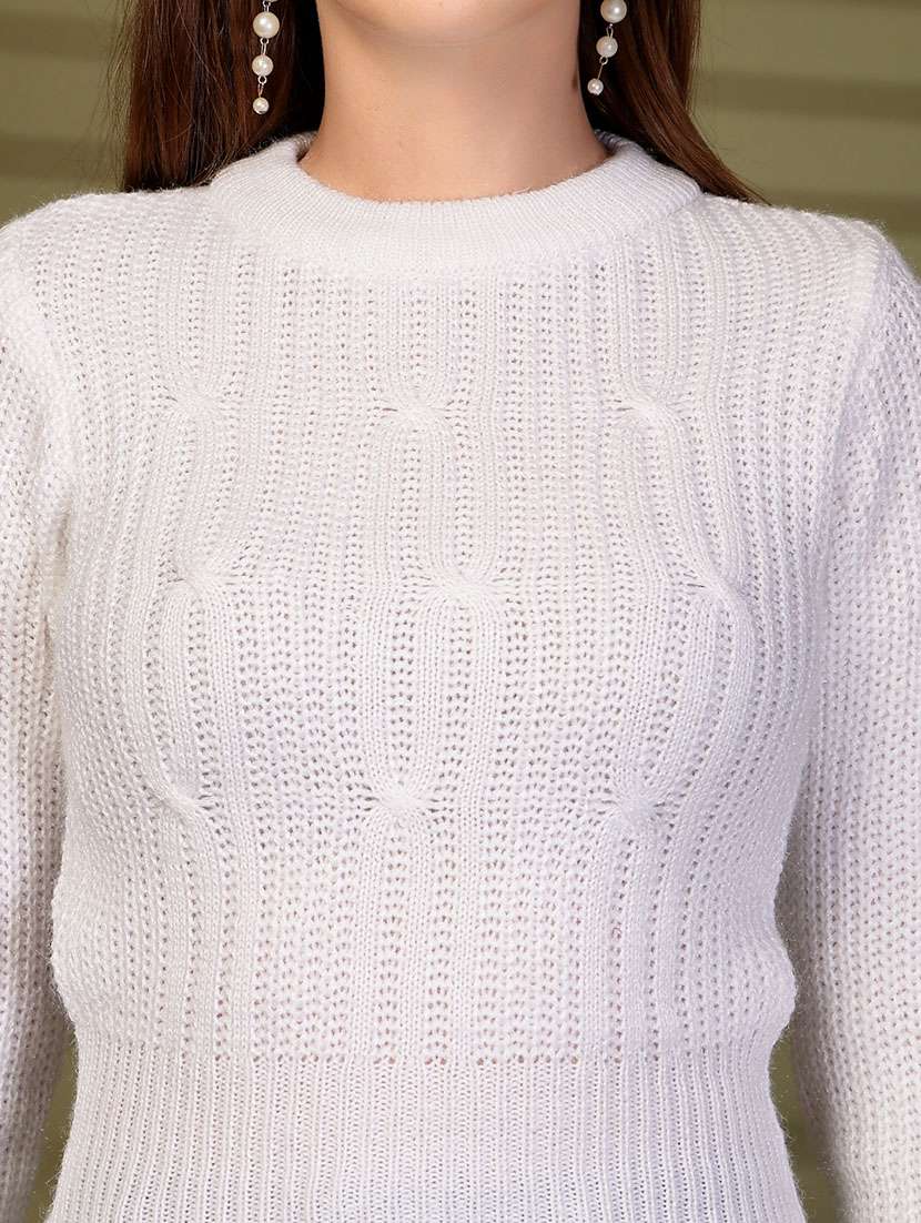 women self designed long sleeve pullover - 22088606 - Standard Image - 4