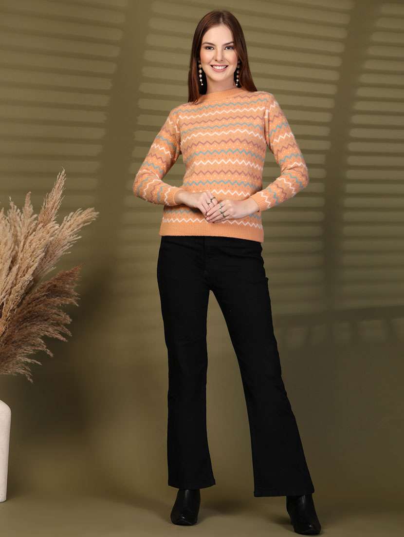 women self designed long sleeve pullover - 22088608 -  Standard Image - 4