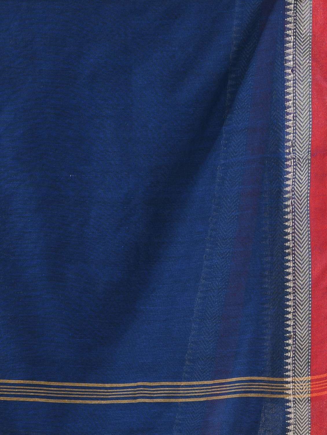 women solid with bordered handloom saree with blouse - 22088635 -  Standard Image - 4