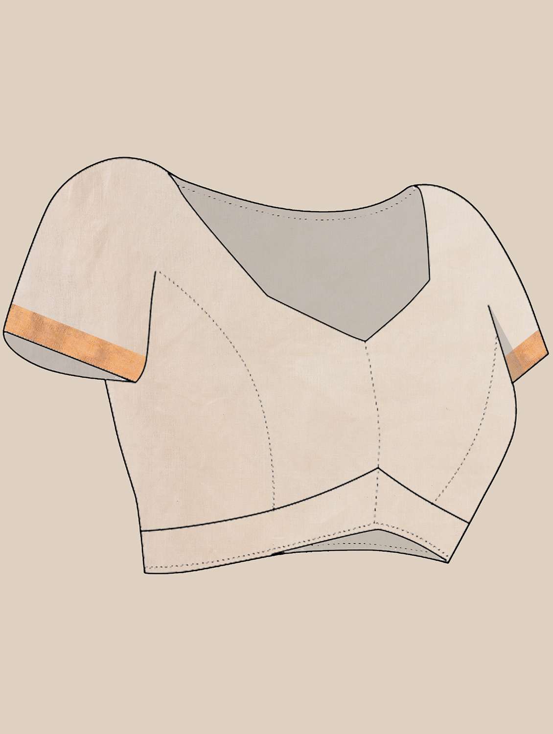 women solid with bordered handloom saree with blouse - 22088648 -  Standard Image - 1