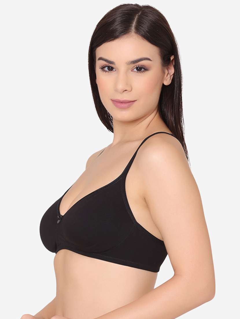 women solid lightly padded t-shirt bra - 22088685 -  Standard Image - 1
