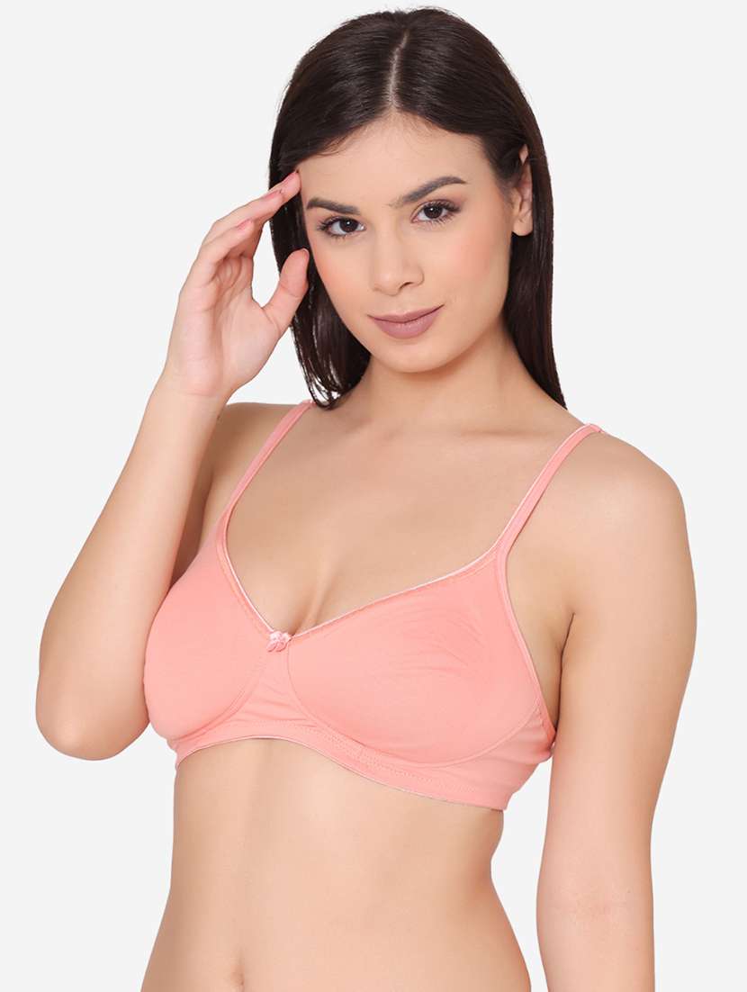 women solid lightly padded t-shirt bra - 22088689 -  Standard Image - 1