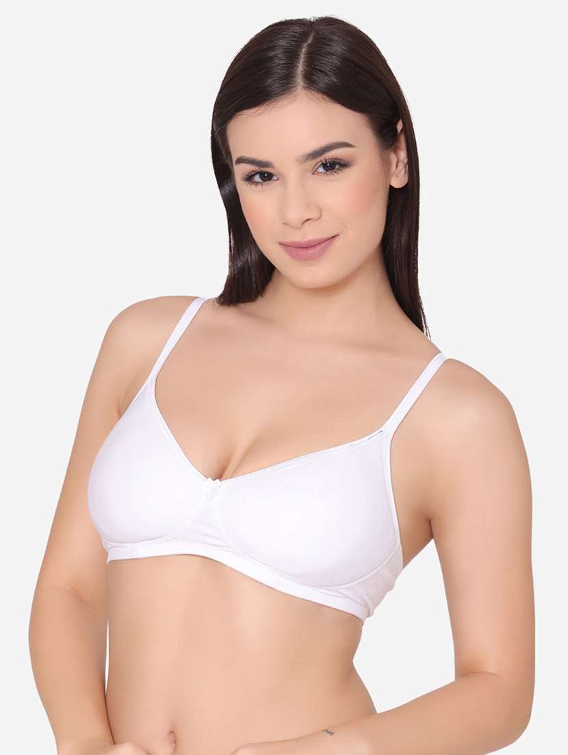 women solid lightly padded t-shirt bra - 22088690 -  Standard Image - 1