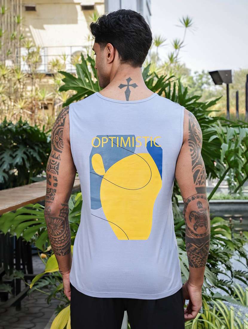 men front & back print sleveless vest - 22088762 -  Standard Image - 4